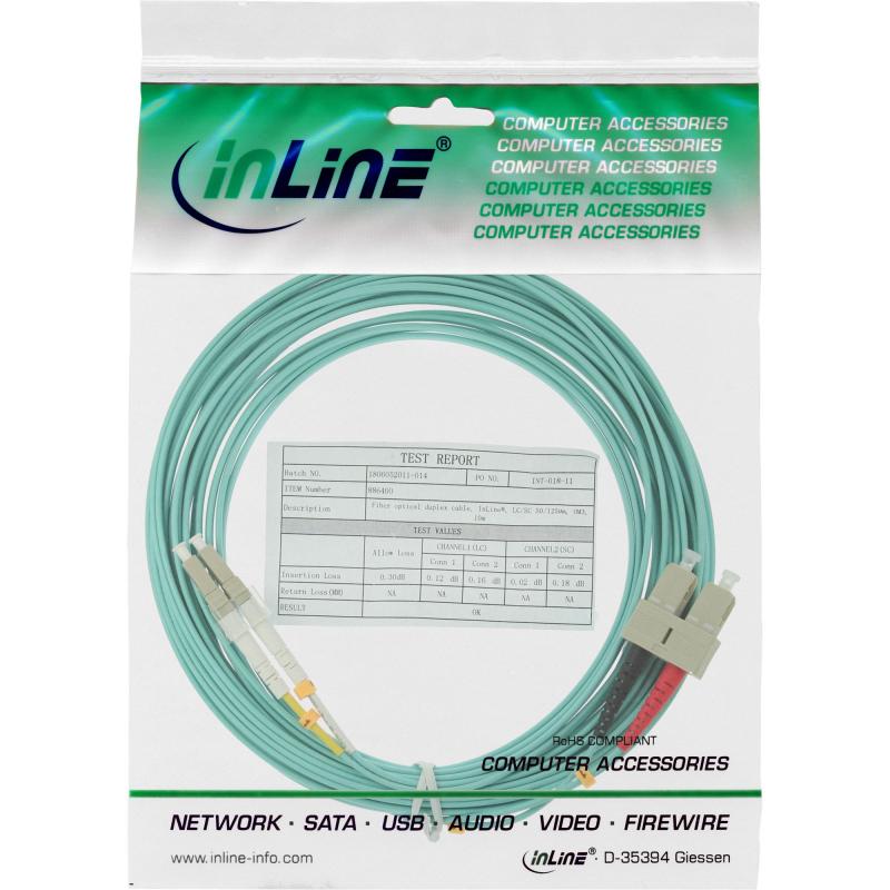 LWL Patchkabel LC/SC OM3 – Multimode Duplex, halogenfrei